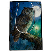Nacht Eule Mittlere Geschenktüte (Vorderseite)