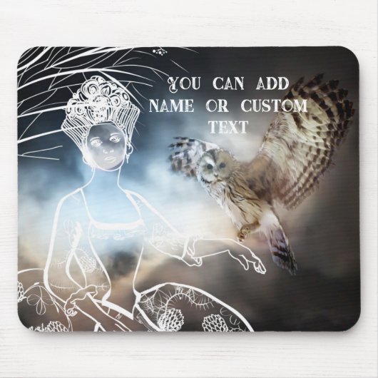 Nacht Eule Mousepad (Vorne)