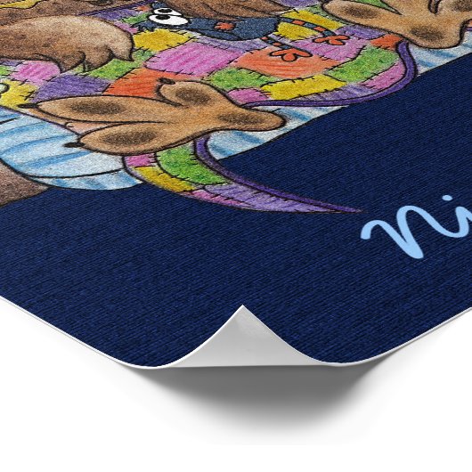 Nacht, Eule Poster (Ecke)