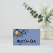 Nacht-Eule Verein Visitenkarte (Stehend Vorderseite)