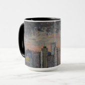 Nacht fällt auf Denver Tasse (Vorderseite Links)