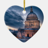 Nacht fällt über St Paul Kathedrale, London Keramikornament (Vorne)