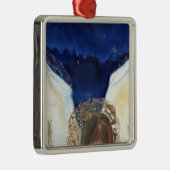 Nacht got der Engel seine Flügel 2014 Silbernes Ornament (Rechts)