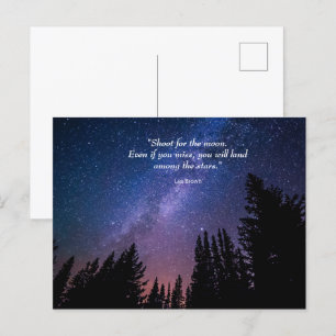 Nacht-Himmels-Inspirationszitat Postkarte