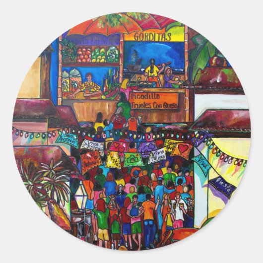 Nacht im alten San Antonio Sticker (Vorderseite)