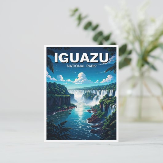 Nacht im Iguazu Nationalpark Argentinien Postkarte (Stehend Vorderseite)
