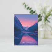 Nacht im Lake Louise Canada Travel Postkarte (Stehend Vorderseite)