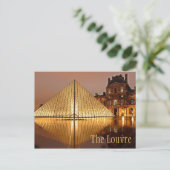 Nacht im Louvre, Paris, Frankreich Postkarte (Stehend Vorderseite)
