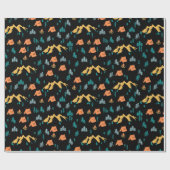 Nacht im Nadelwald-Camping Geschenkpapier (Flach)