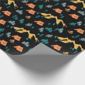 Nacht im Nadelwald-Camping Geschenkpapier (Ecke)