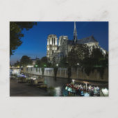 Nacht im Notre Dame Paris Postkarte (Vorderseite)