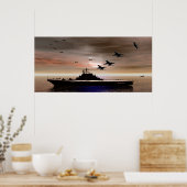 Nacht im Pazifik Poster (Küche)