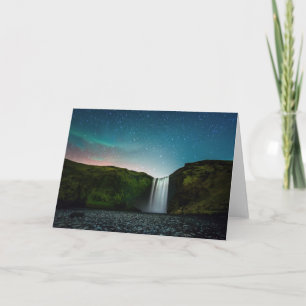 Nacht im Skógafoss Karte