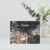 Nacht in Bangkok Thailand Postkarte (Stehend Vorderseite)