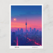 Nacht in Berlin Deutschland Reisen Postkarte (Vorderseite)