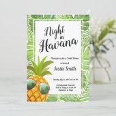 Nacht in der Havana-Brautparty-Einladungs-heißen Einladung (Stehend Vorderseite)