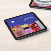 Nacht in der Stadt Getränkeuntersetzer (Linke Seite)