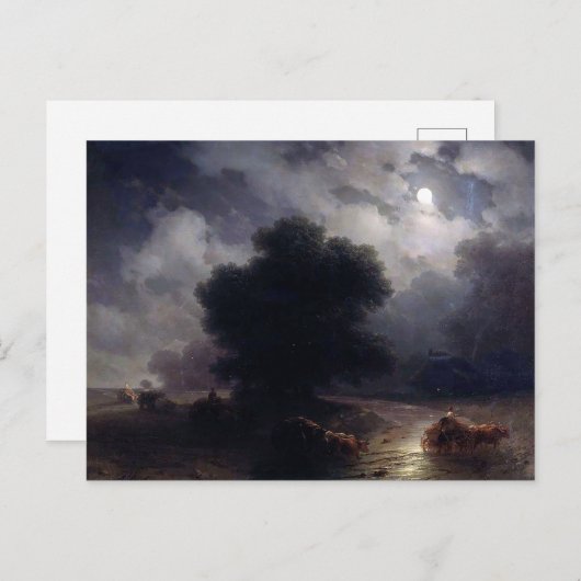 Nacht in der Ukraine durch Ivan Aivazovsky Postkarte (Vorne/Hinten)