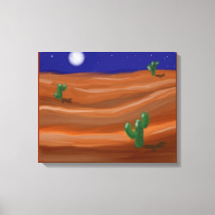 Nacht in der Wüste Leinwanddruck