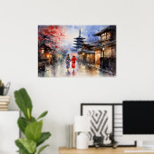Nacht in Gion - Kunstdrucksammlung Poster (Heimbüro)