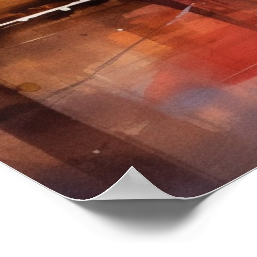 Nacht in Gion - Kunstdrucksammlung Poster (Ecke)