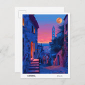 Nacht in Girona Spanien Reisen Postkarte (Vorne/Hinten)