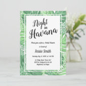 Nacht in Havanna Bridal Dusche Einladung Hot Night (Stehend Vorderseite)