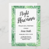 Nacht in Havanna Bridal Dusche Einladung Hot Night (Vorne/Hinten)