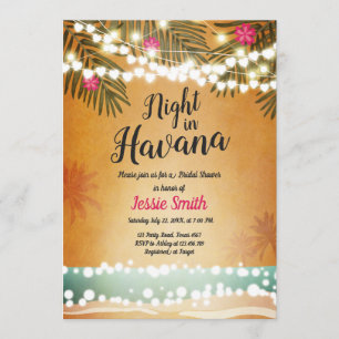 Nacht in Havanna Bridal Dusche Einladung Hot Night