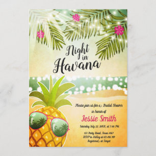 Nacht in Havanna Bridal Dusche Einladung Warme Nac