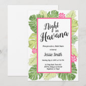 Nacht in Havanna Bridal Dusche Einladung Warme Nac (Vorne/Hinten)