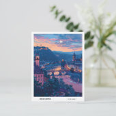 Nacht in Heidelberg Deutschland Reisen Postkarte (Stehend Vorderseite)