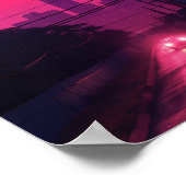 Nacht in Houston Texas USA Poster (Ecke)