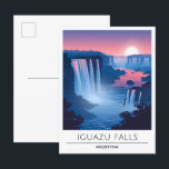 Nacht in Iguazu Falls Argentinien Reisen Postkarte<br><div class="desc">Nacht in Iguazu Falls Argentina Travel Postcard</div>