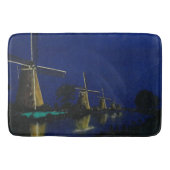 Nacht in Kinderdijk Badematte (Vorderseite)