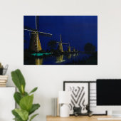 Nacht in Kinderdijk Poster (Heimbüro)