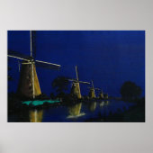 Nacht in Kinderdijk Poster (Vorne)