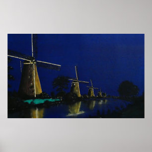 Nacht in Kinderdijk Poster