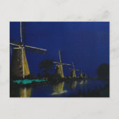 Nacht in Kinderdijk Postkarte (Vorderseite)