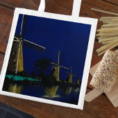 Nacht in Kinderdijk Tragetasche
