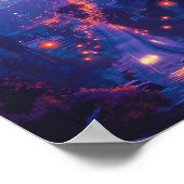 Nacht in Los Angeles California USA Poster (Ecke)