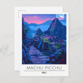 Nacht in Machu Picchu Peru Postkarte (Vorne/Hinten)