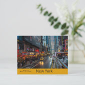Nacht in New York Postcard Postkarte (Stehend Vorderseite)
