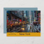 Nacht in New York Postcard Postkarte (Vorne/Hinten)