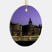 Nacht in Paris-Aquarell Keramik Ornament (Rechts)