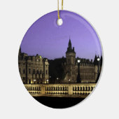 Nacht in Paris-Aquarell Keramik Ornament (Links)