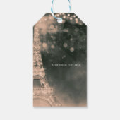 Nacht in Paris Eiffel Tower & Lights Elegante Gefa Geschenkanhänger (Rückseite)