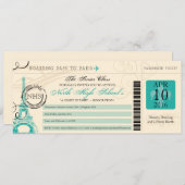 Nacht in Paris School Prom Einladung (Vorne/Hinten)