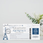 Nacht in Paris School Prom Einladung (Stehend Vorderseite)