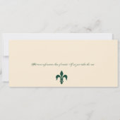 Nacht in Paris School Prom | Jägergrün Einladung (Rückseite)